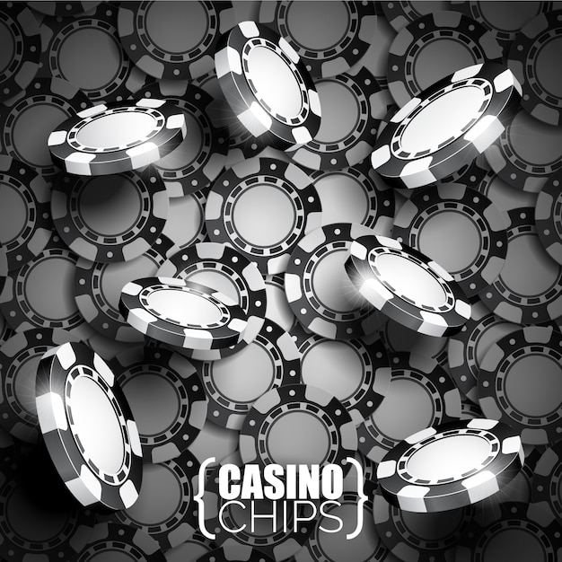 Free vector black and white casino chips background