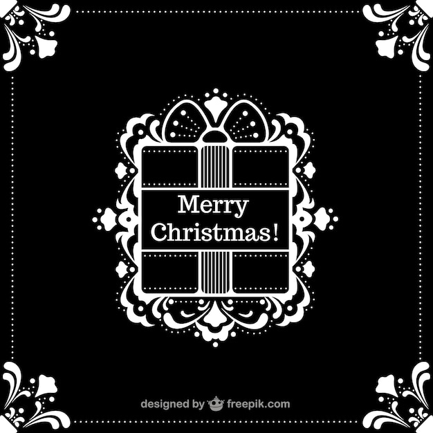 Free Vector black and white christmas background