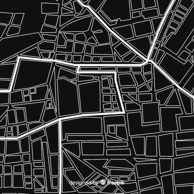 Free Vector black and white city map