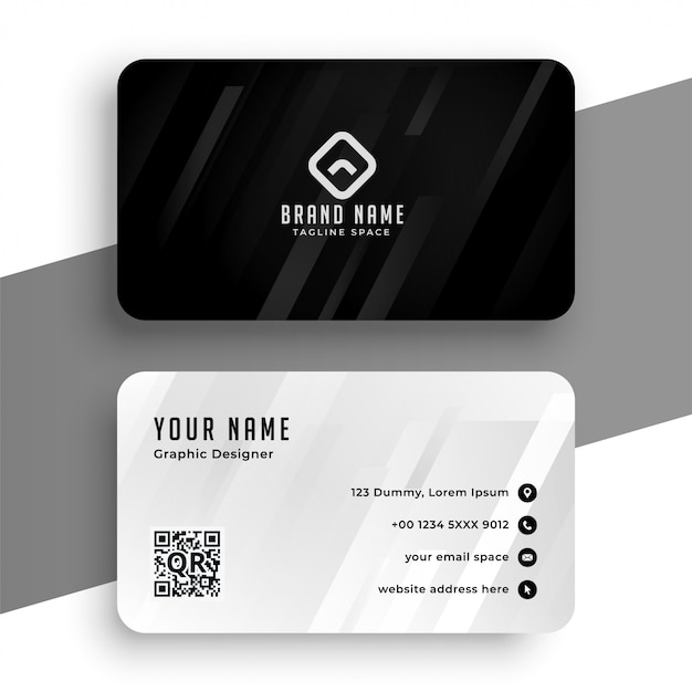 Black and white elegant business card design