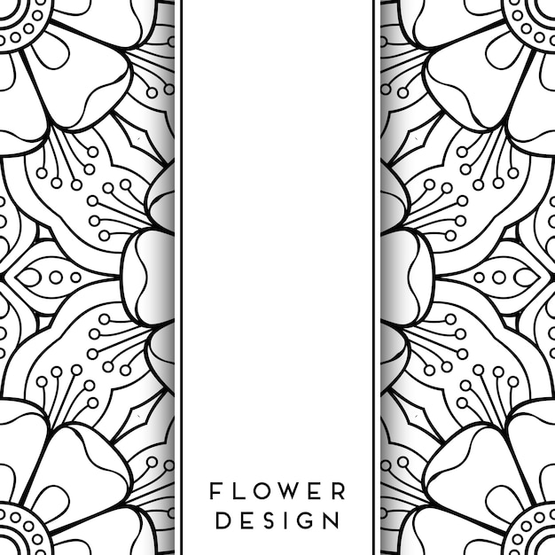 black and white floral design