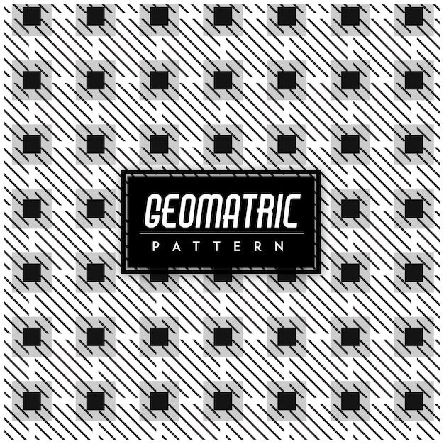 Free Vector black and white geomatric seamless pattern background