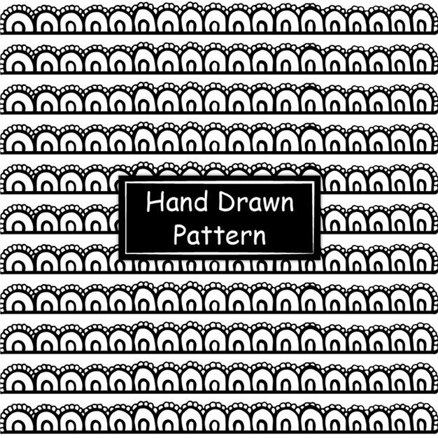 Black and White Hand Drawn Pattern