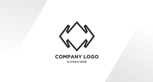 Free Vector a black and white logo with a white square.