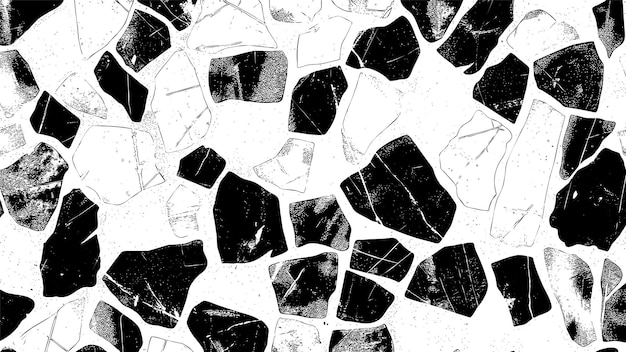 Free Vector black and white marbles voronoi diagram