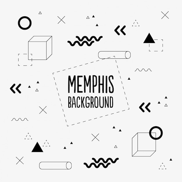 Black and white memphis background