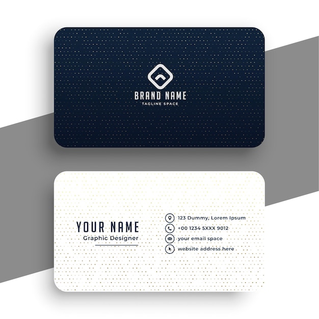 Black and white simple business card template