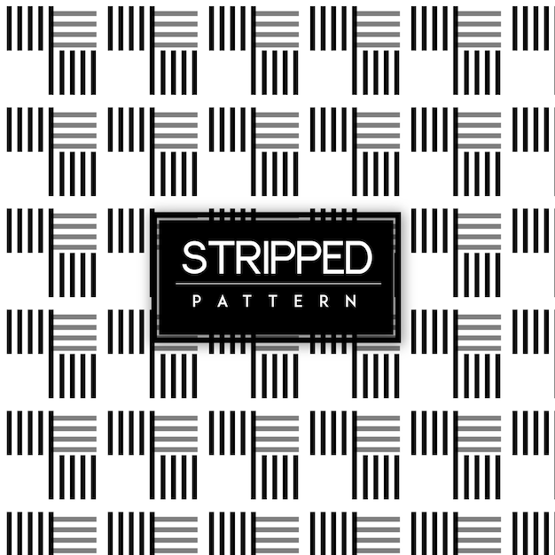 Black and White Stripped Seamless Pattern Background