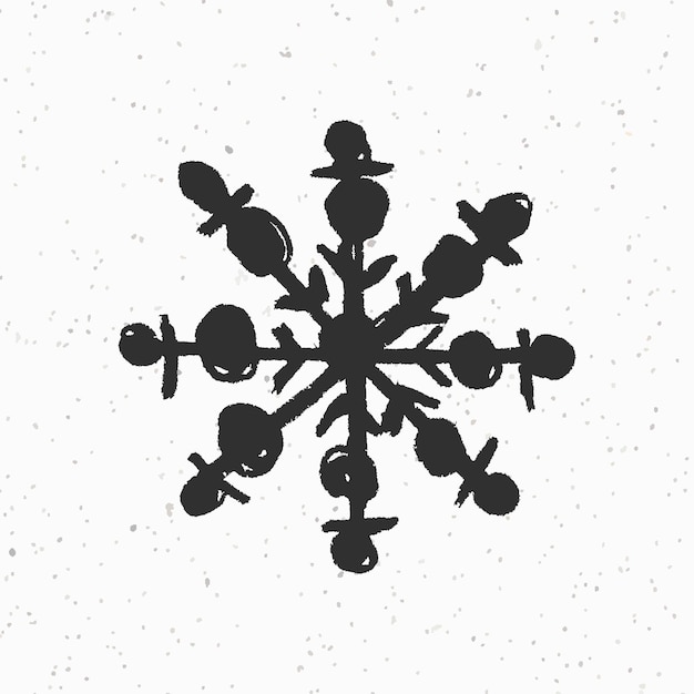 Free Vector black winter snowflake social ads template vector