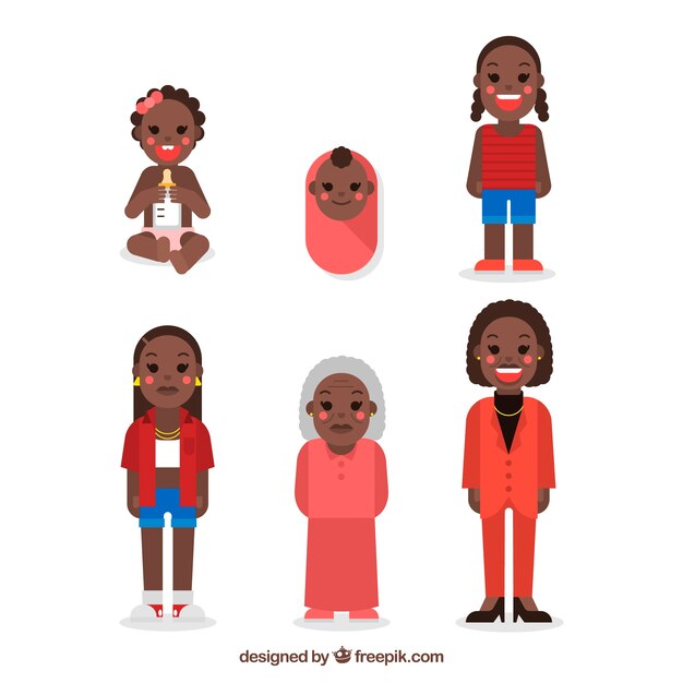 Black women in different ages