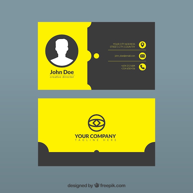  black and yellow corporate card