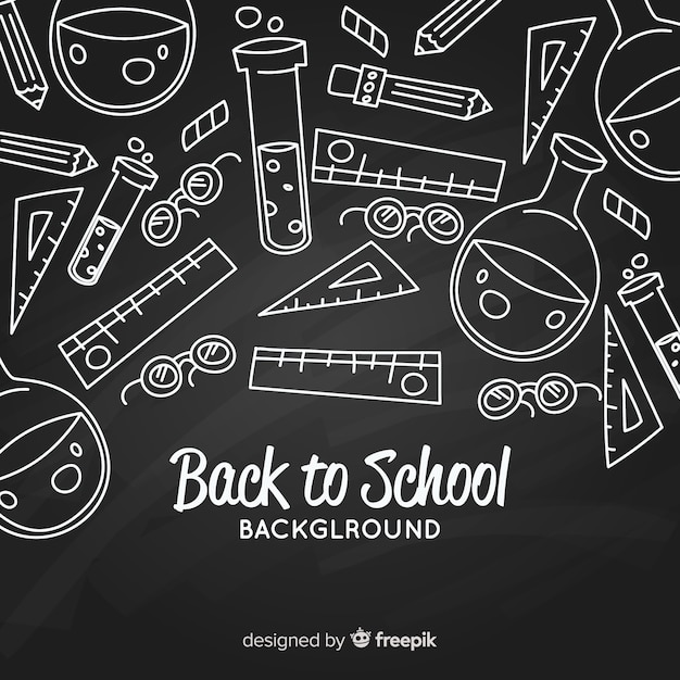 Blackboard back to school background