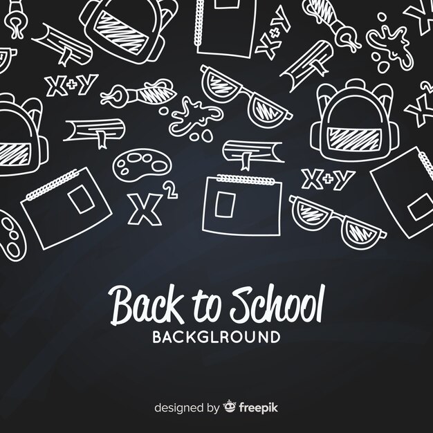 Blackboard back to school background