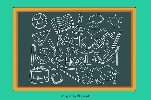 Blackboard back to school background