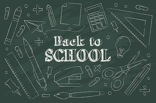 Blackboard back to school background