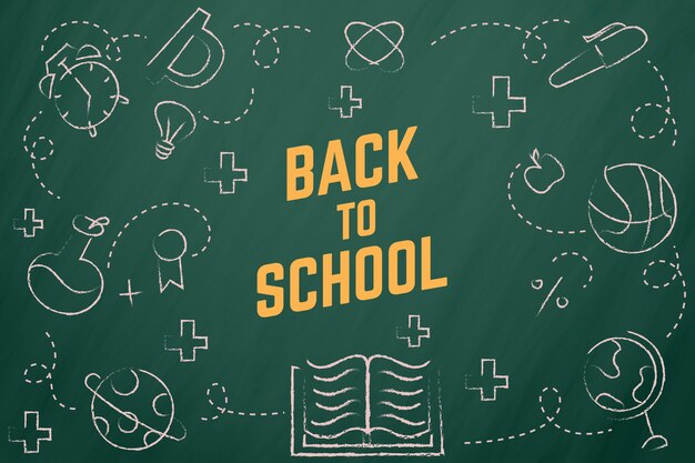 Blackboard back to school background