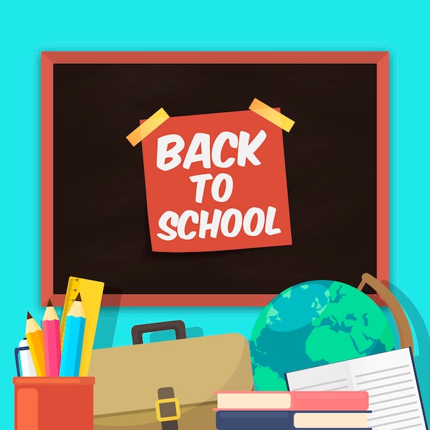 Blackboard back to school background