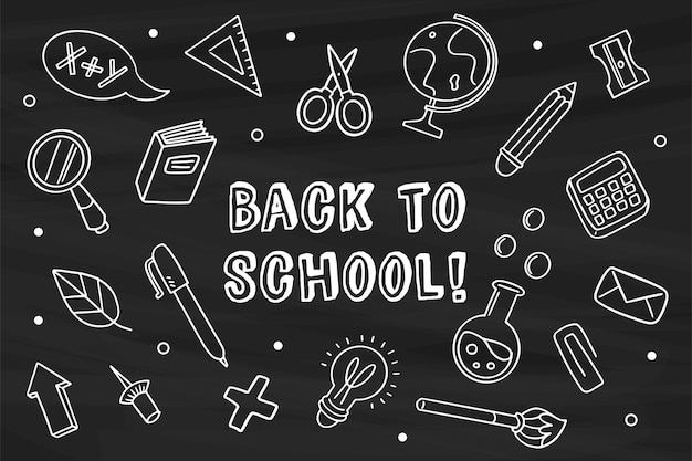 Blackboard back to school background