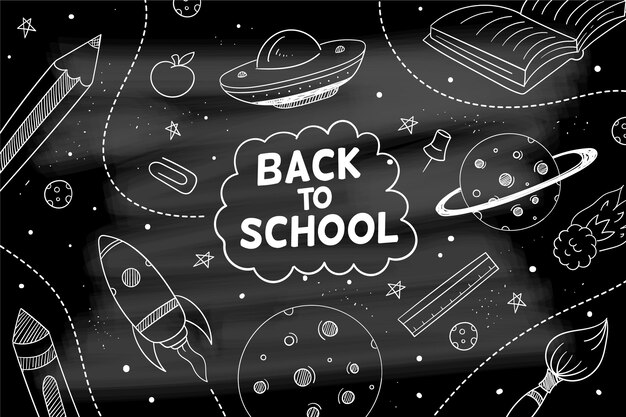 Blackboard back to school background