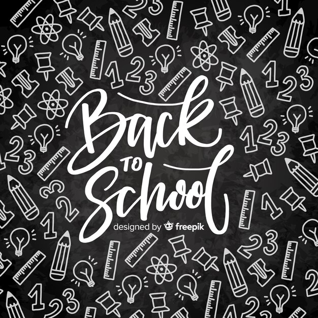 Blackboard back to school background