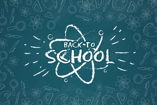 Free Vector blackboard back to school wallpaper