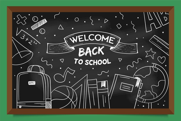 Blackboard design back to school background