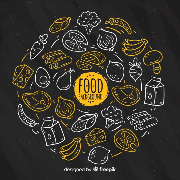 Blackboard food background