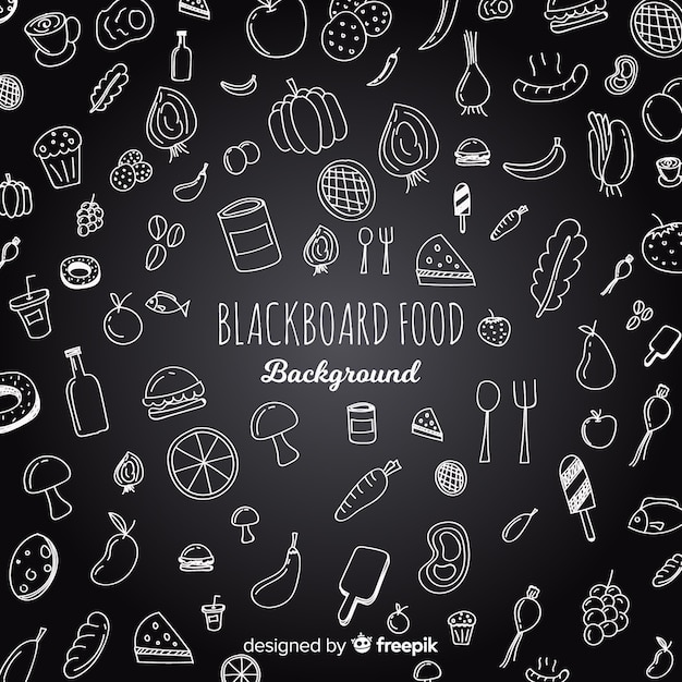 Blackboard food background