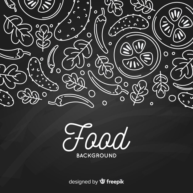 Blackboard food background