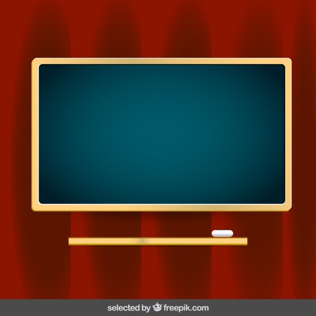 Free Vector blackboard on red background