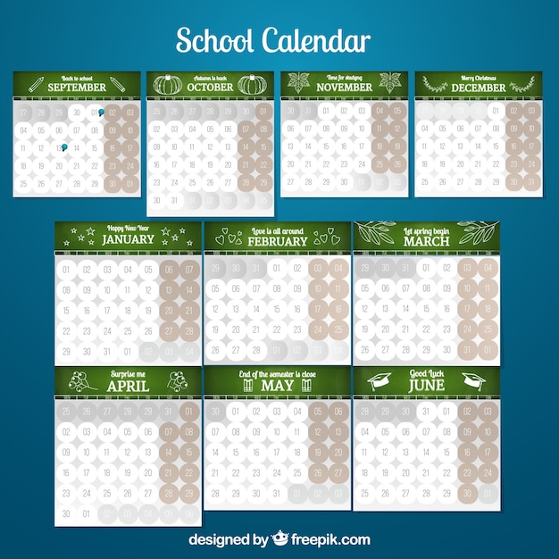 Blackboard school calendar