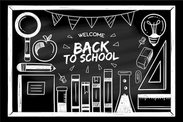 Blackboard style back to school background