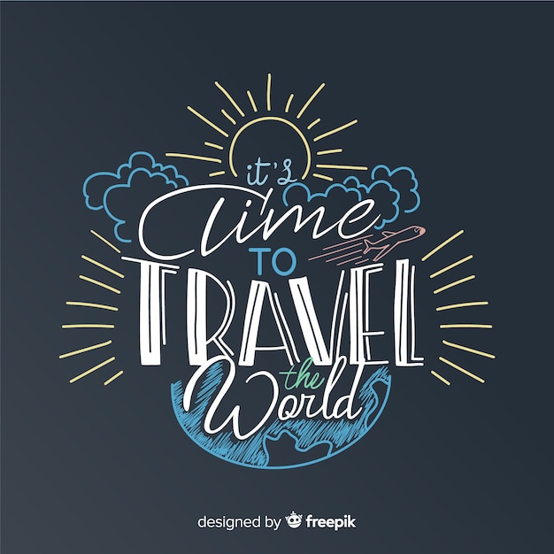 Free Vector blackboard travel background