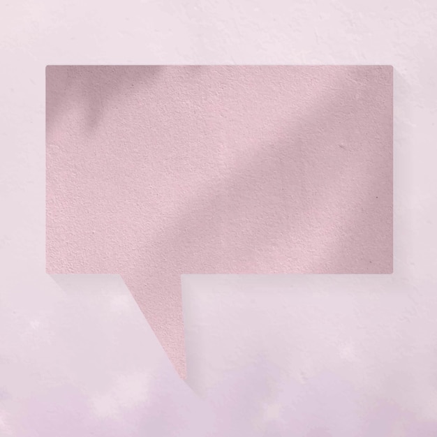 Free Vector blank announcement speech bubble vector, aesthetic shadows