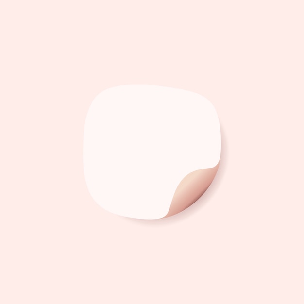 Free Vector blank badge on pink