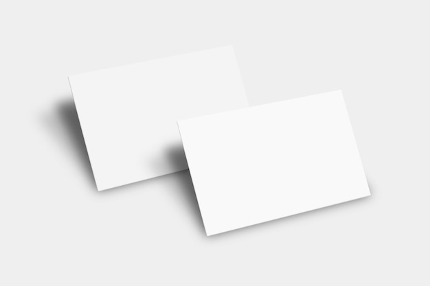 Free Vector blank business card mockup in white tone with front and rear view