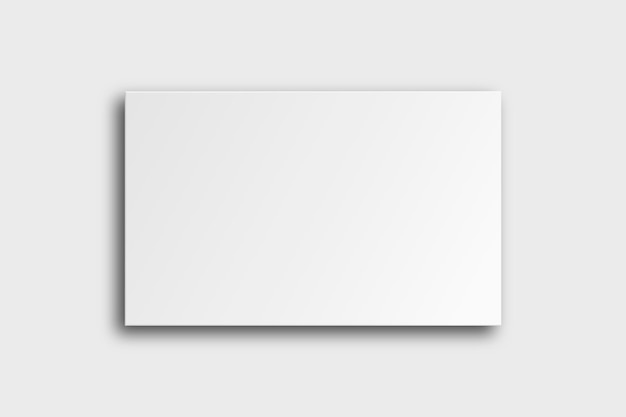 Free vector blank business card mockup in white tone