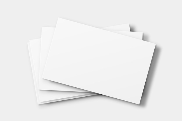 Free Vector blank business card mockup in white tone