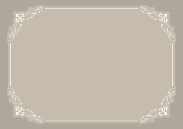 Blank certificate background with decorative frame