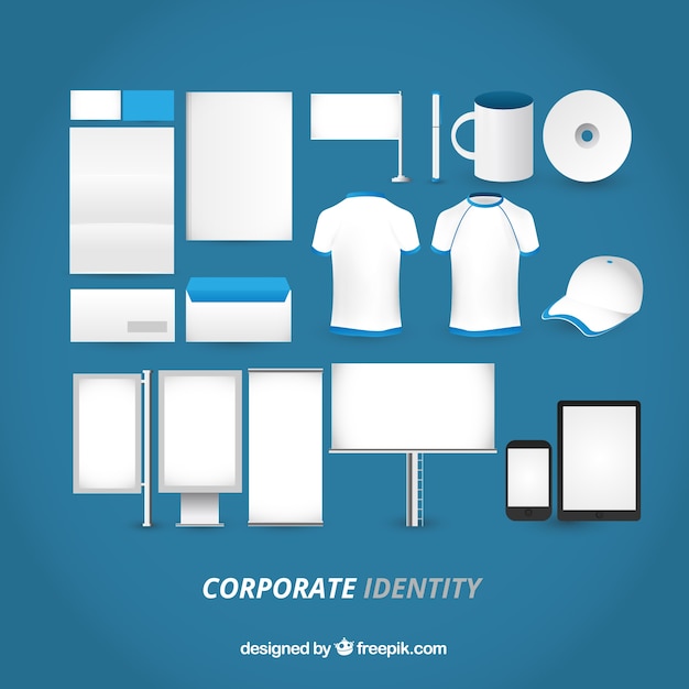 Free Vector blank corporate identity