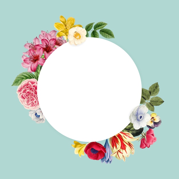 Blank floral copy space