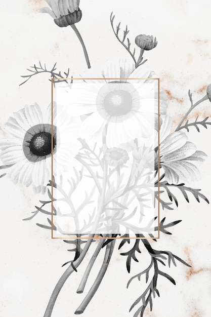 Free Vector blank floral frame design vector