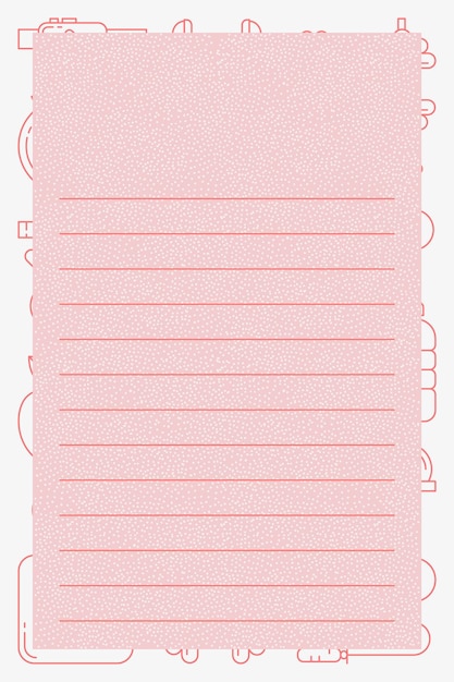 Free Vector blank pink fitness note template vector