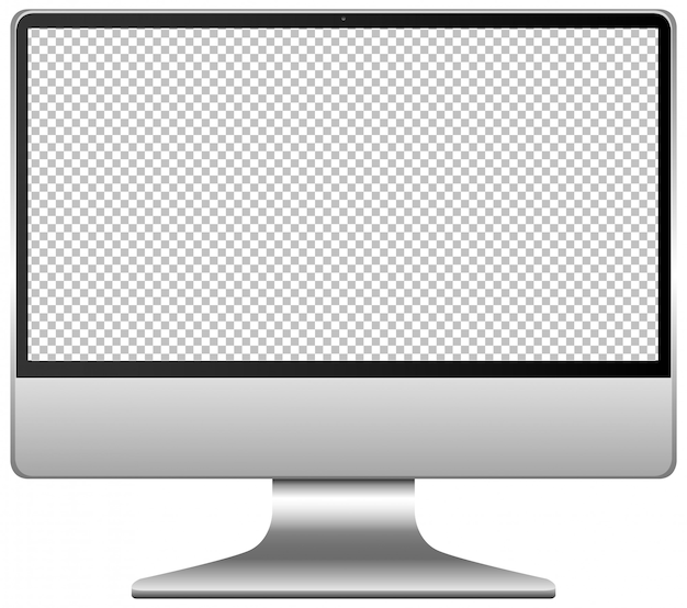 Blank screen computer icon isolated on white background