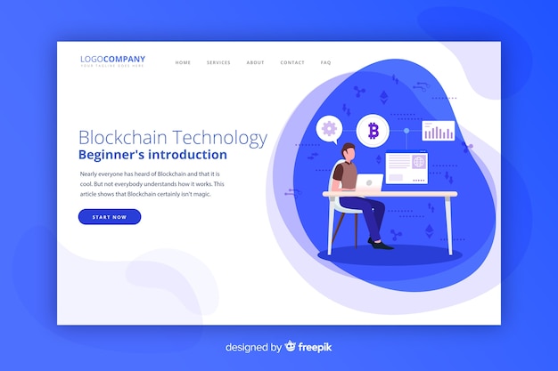 Blockchain landing page