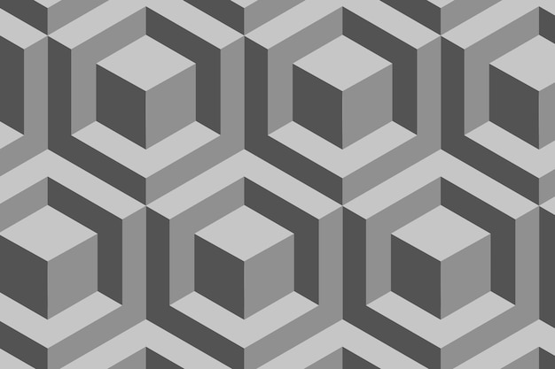 Free Vector blocks 3d geometric pattern vector grey background in modern style