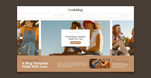 Free Vector blog template design