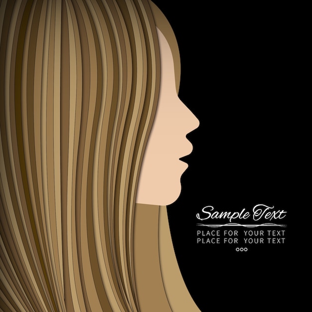 Free Vector blond woman profile