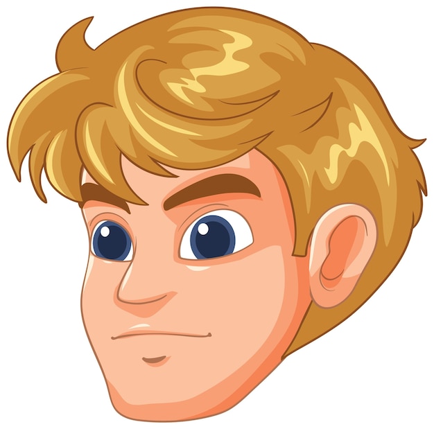 Free Vector blonde cartoon character head