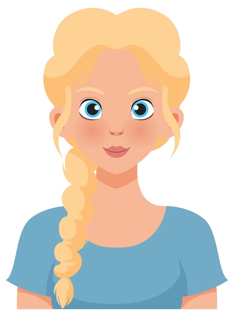 Free Vector blonde woman with blue eyes